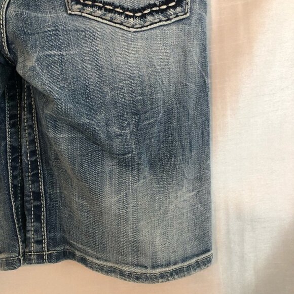 Miss Me Boyfriend Bermuda Denim  Med Wash Shorts Ladies 26 - Picture 12 of 14